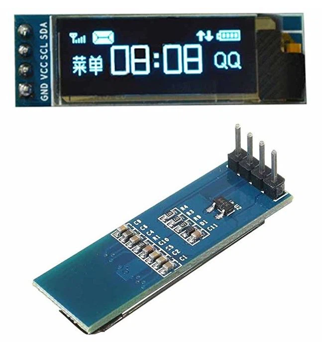 0.91 Inch 128x32 128 32 I2C IIC Interface Serial White Blue OLED LCD Display Module 0.91 12832 SSD1306 LCD Screen